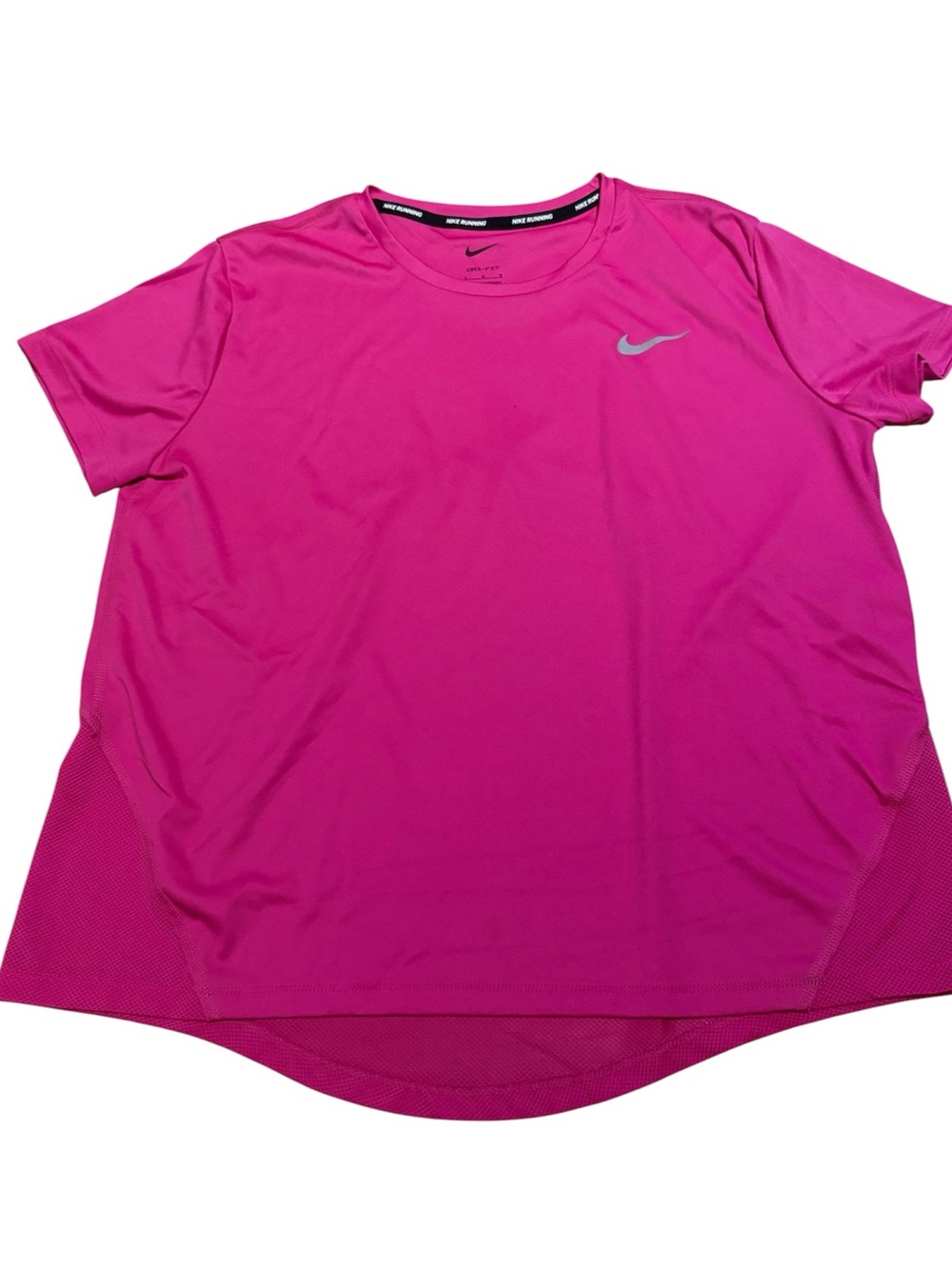 Nike Women's Pink Dri-FIT Short Sleeve Performance Top Size Large
